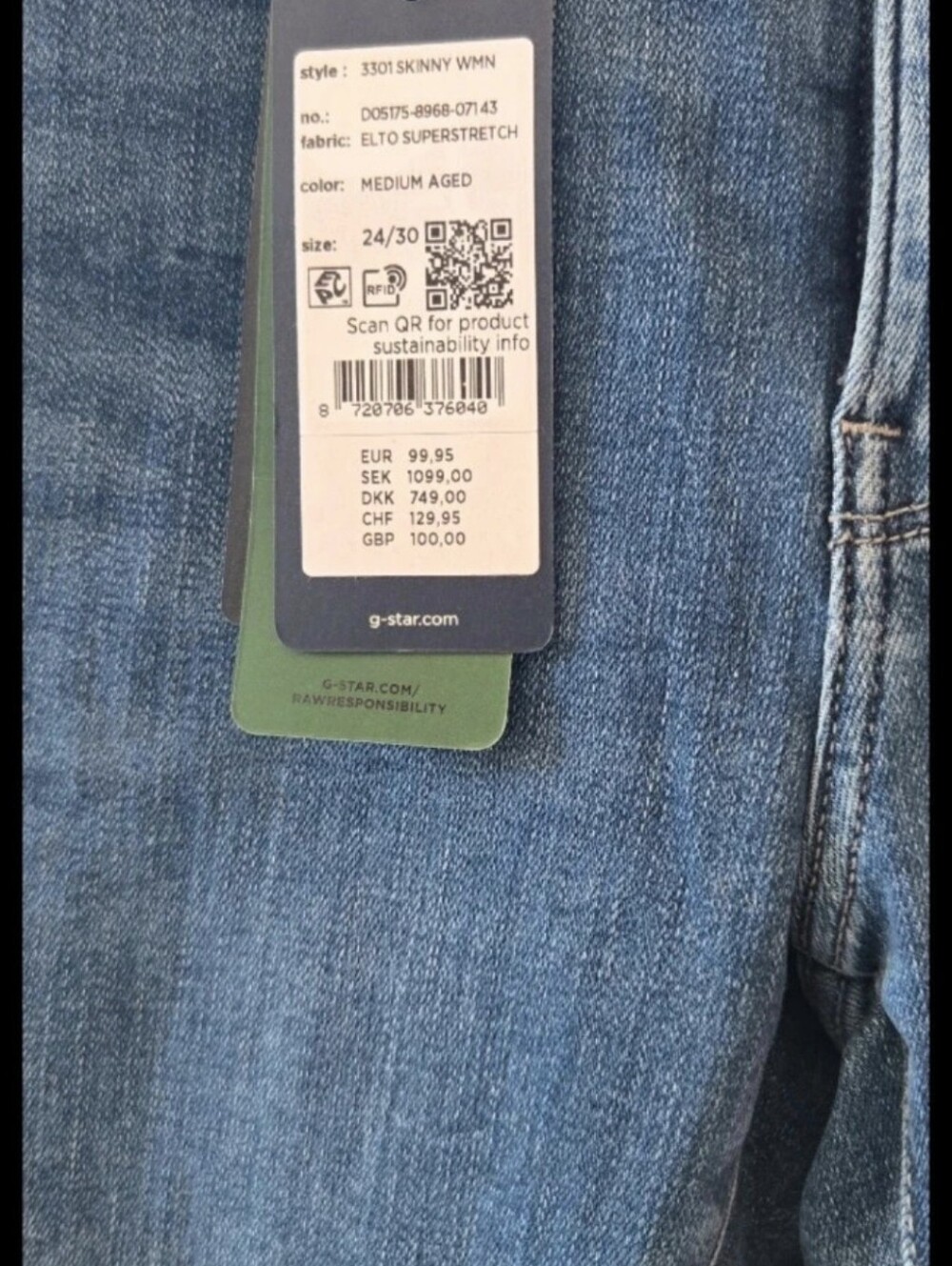 G-Star Straight Leg Women's Jeans in Medium Blue